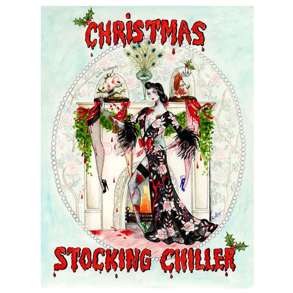 Andrea Kett Stocking Chiller Christmas Card