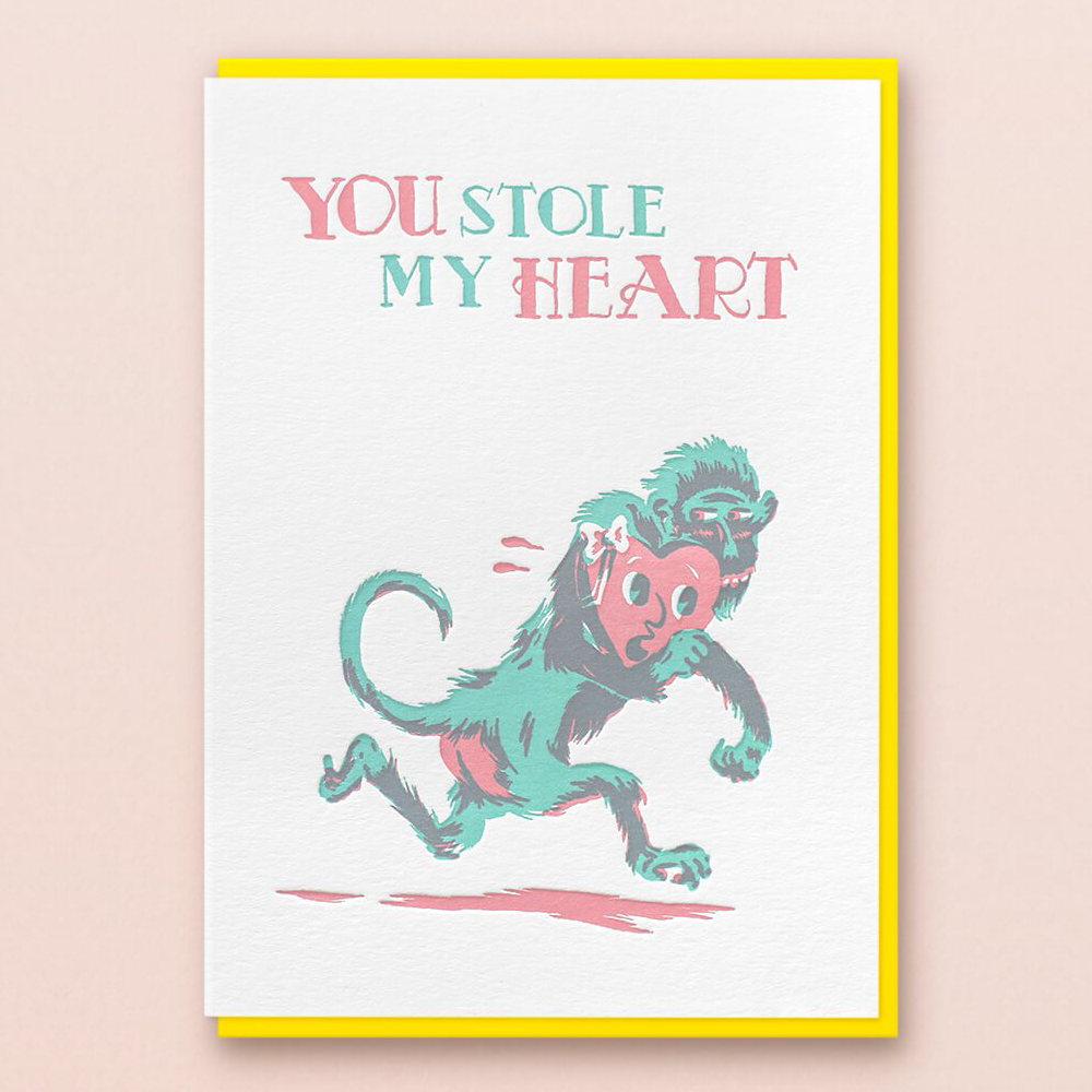 LETTERPRESS DE PARIS You Stole My Heart Card