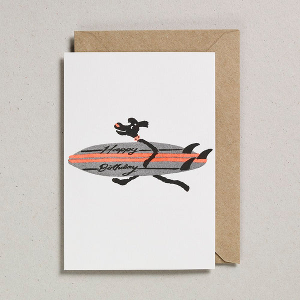 Petra Boase Surfing Dog Birthday Card