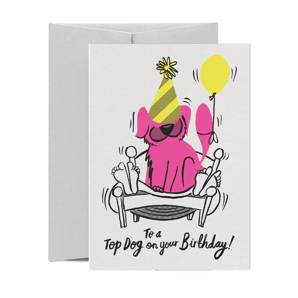 Peter Clayton Top Dog Birthday Card