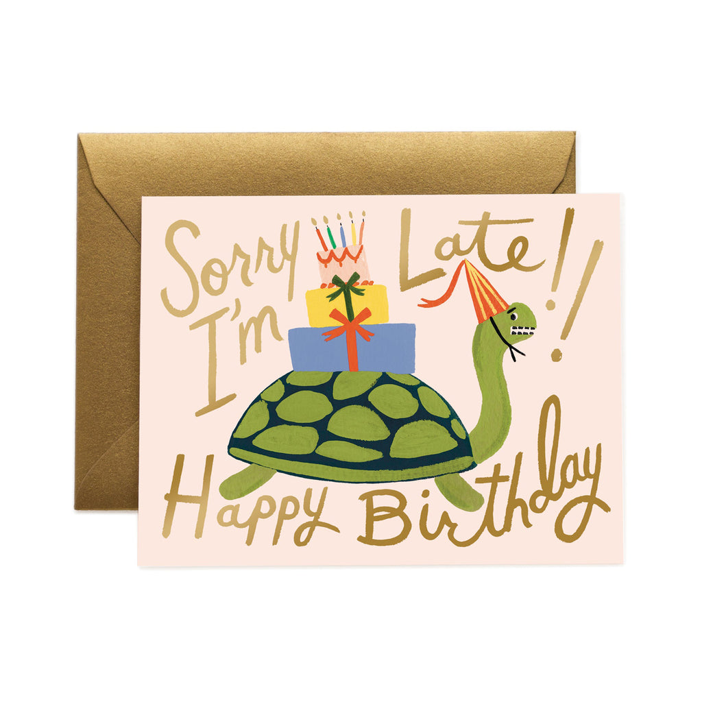 Rifle Paper Co. Turtle Belated Birthday Card– The Paper Parlour