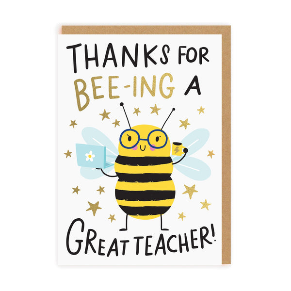 HELLO!LUCKY Thanks for Bee-ing A Great Teacher Card