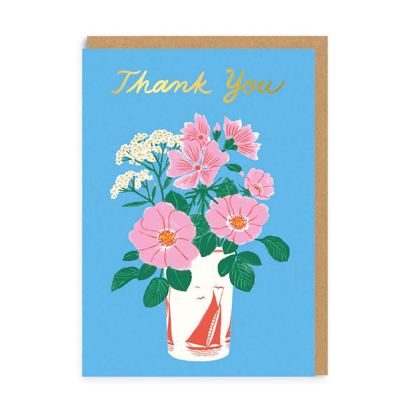 Ohh Deer Floral Vase Thank You Card