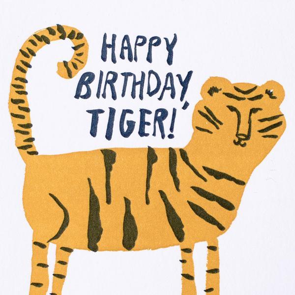 Egg Press Happy Birthday Tiger Card