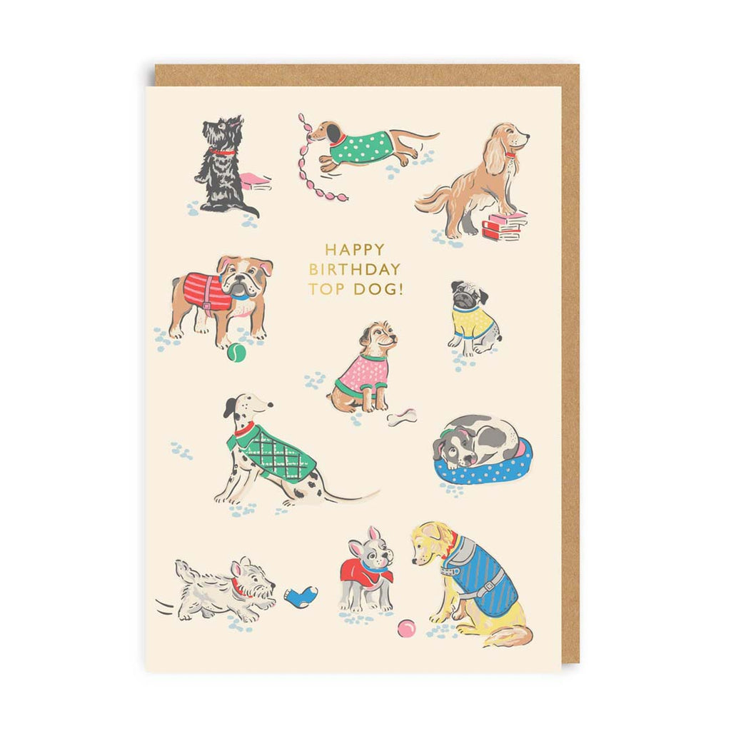 Cath Kidston Happy Birthday Top Dog Card