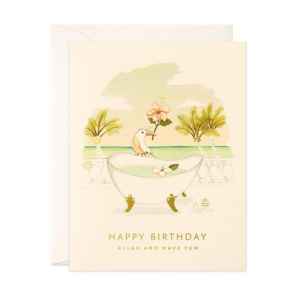 JooJoo Paper Toucan and Tub Birthday Card