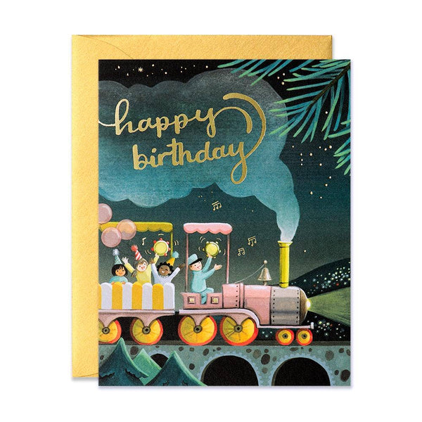 JooJoo Paper Train Birthday Card