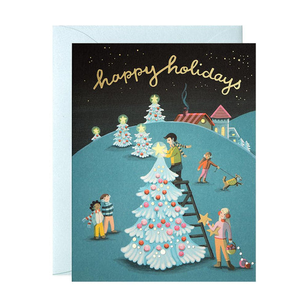 JooJoo Paper Tree Decorating Christmas Card