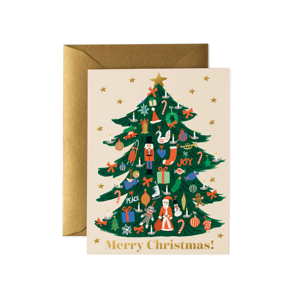 Rifle Paper Co. Trimmed Tree Christmas Card