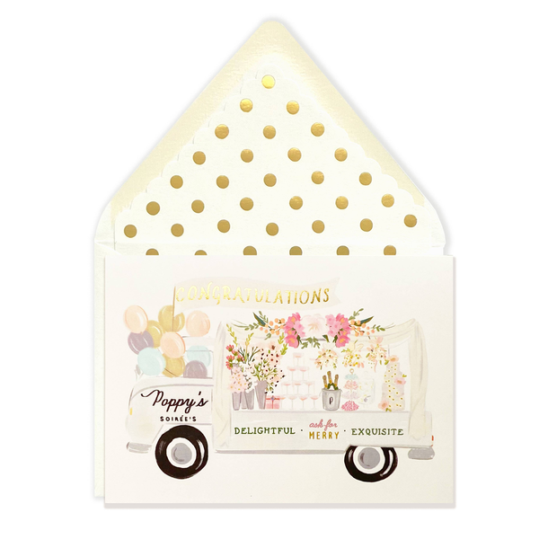 The First Snow - Congratulations Party Truck Card
