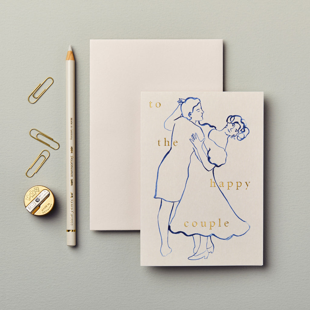 Wanderlust Paper Co. Figures 'To the Happy Couple' Card