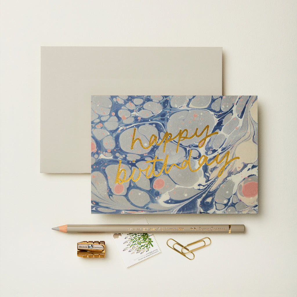 Wanderlust Paper Co. Blue Marble 'Happy Birthday' Card