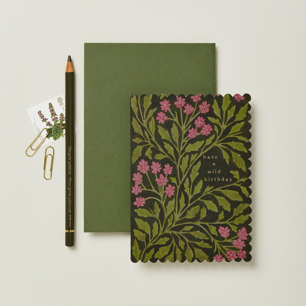 Wanderlust Paper Co. Green Flora Wild Birthday Card