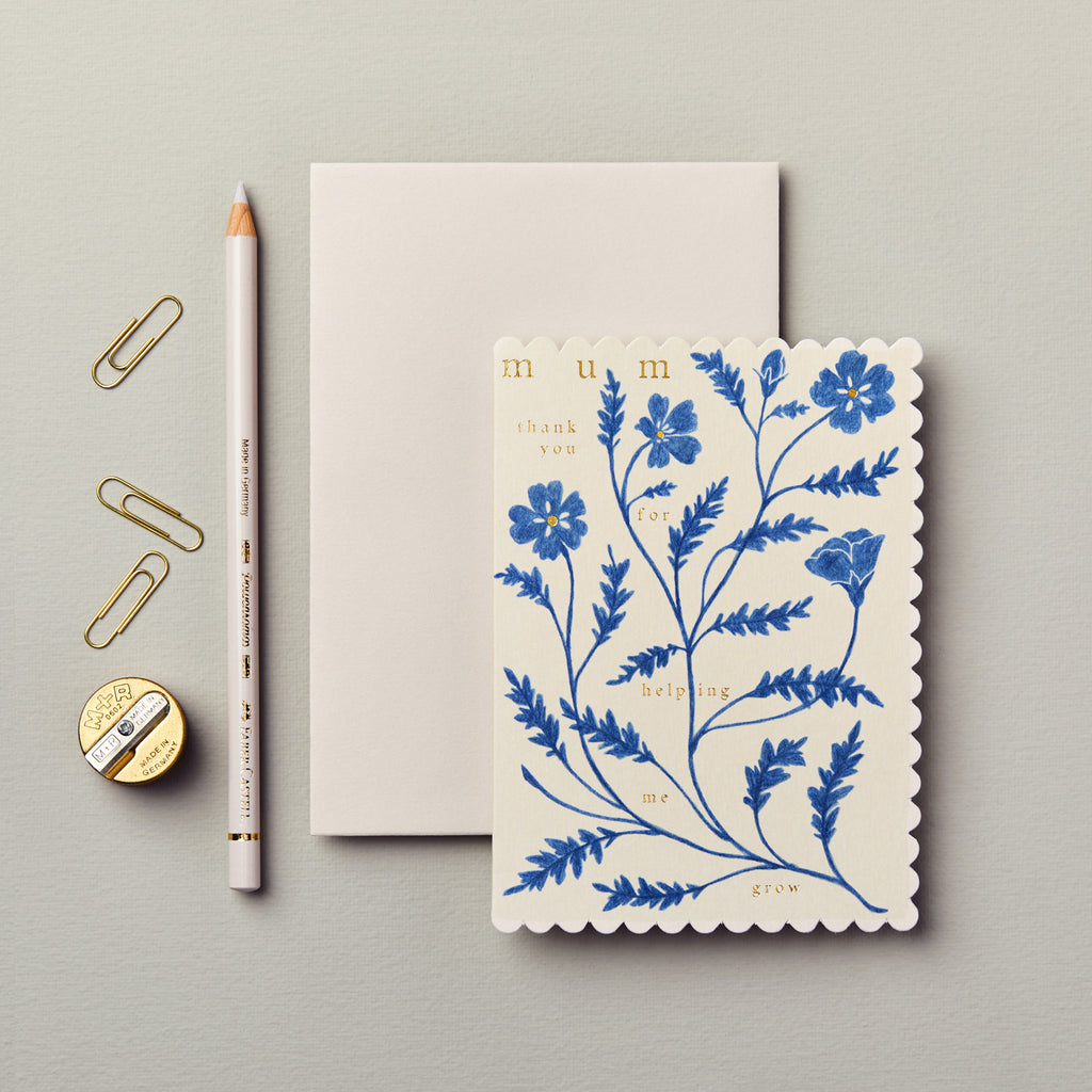 Wanderlust Paper Co. 'Mum thank you for helping me grow' Card