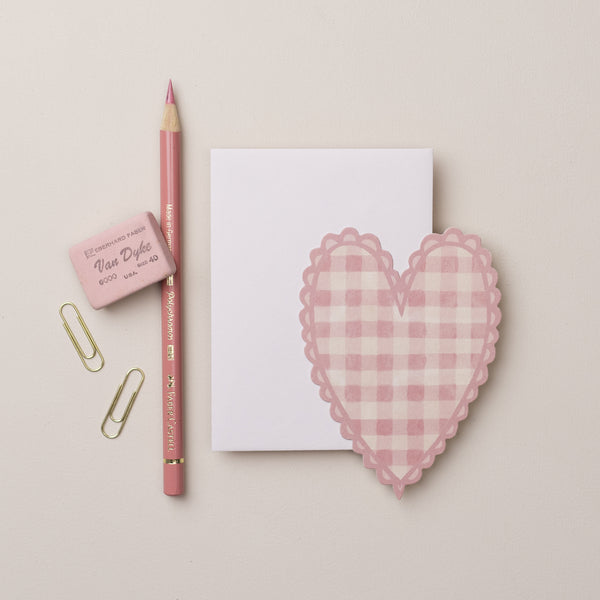 Wanderlust Paper Co. Pink Heart Mini Flat Card