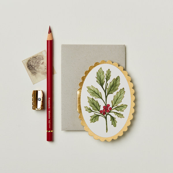 Wanderlust Paper Co. Holly Mini Christmas Card