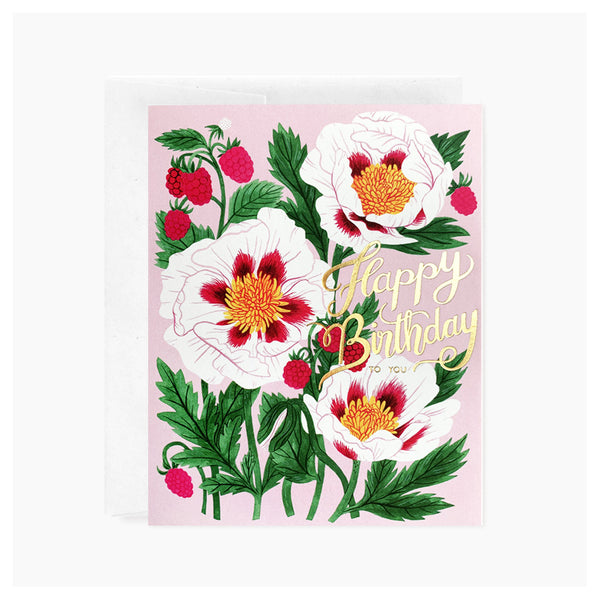Oana Befort White Poppy Birthday Card