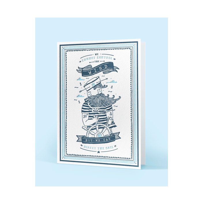 LETTERPRESS DE PARIS We Cannot Control The Wind Card