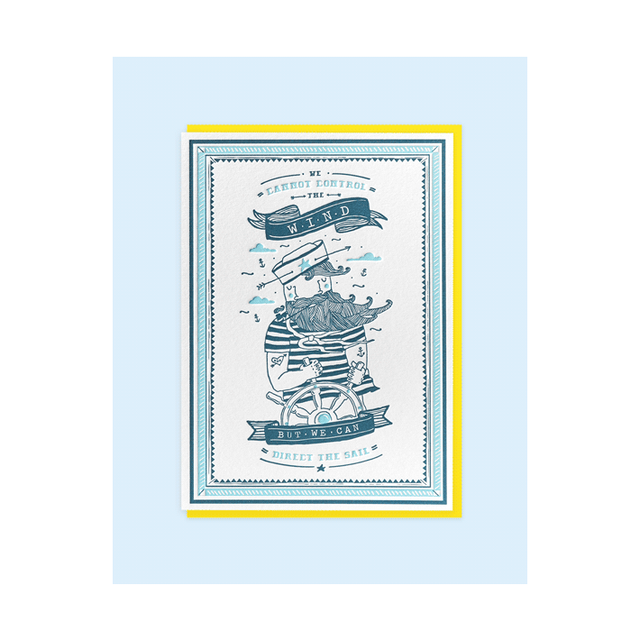 LETTERPRESS DE PARIS We Cannot Control The Wind Card