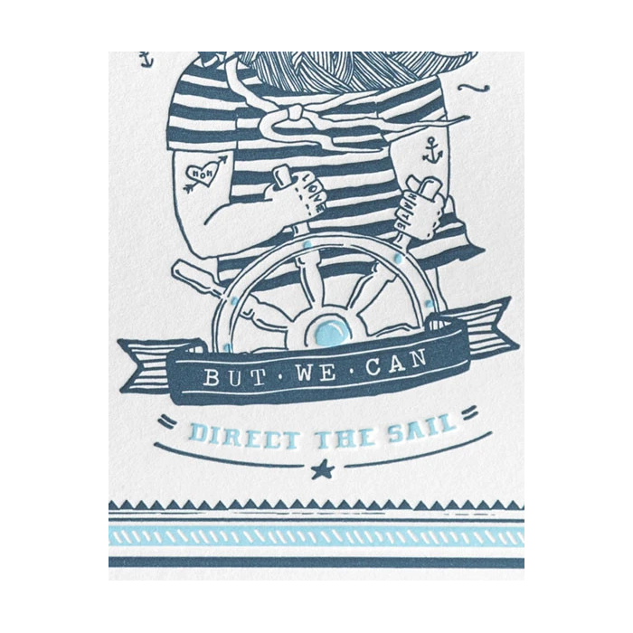 LETTERPRESS DE PARIS We Cannot Control The Wind Card