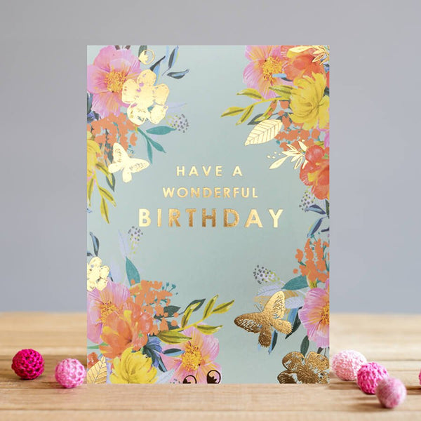 Louise Tiler Wonderful Birthday Floral Card