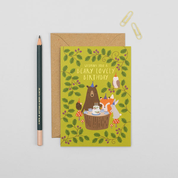 Mifkins Woodland Party Birthday Card
