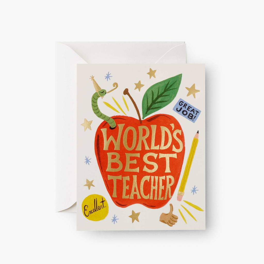 Rifle Paper Co. World's Best Teacher Card