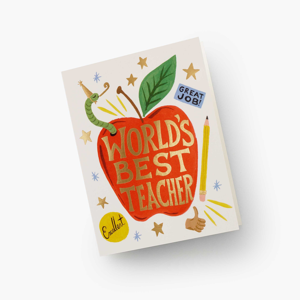 Rifle Paper Co. World's Best Teacher Card