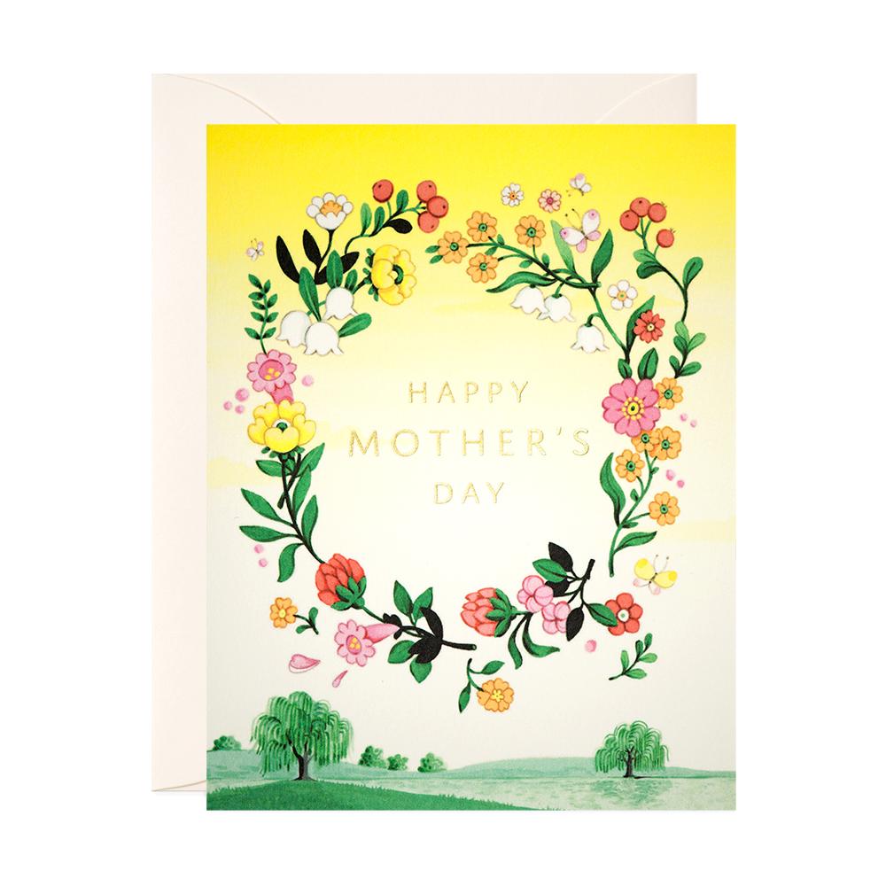 JooJoo Paper Yellow Floral Mother's Day Card