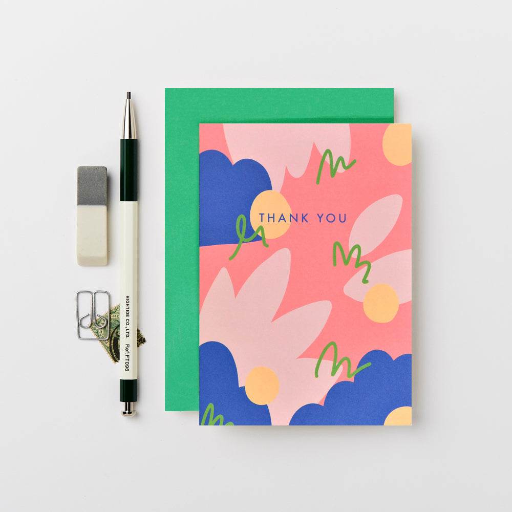 Katie Leamon Yellow Spot Thank You Card