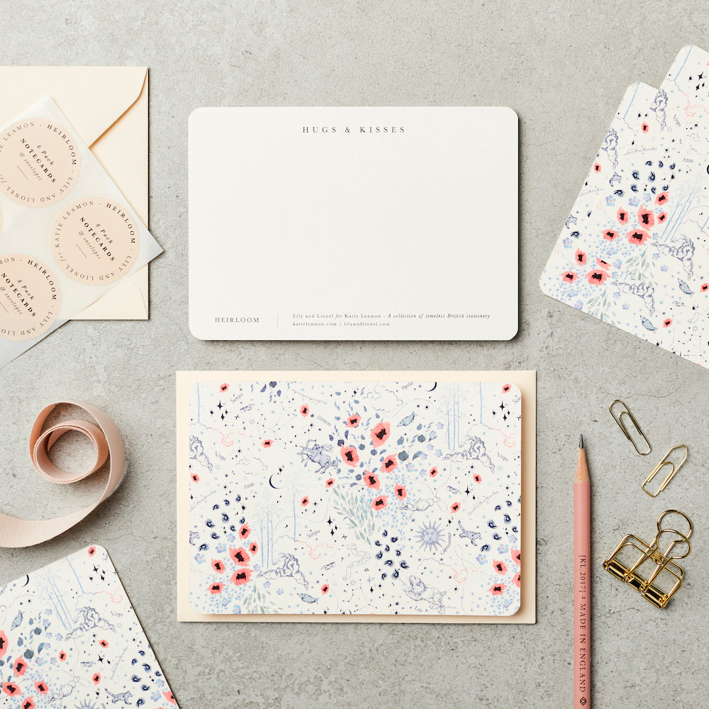 Katie Leamon L&L Heirloom Zodiac Ivory Notecards