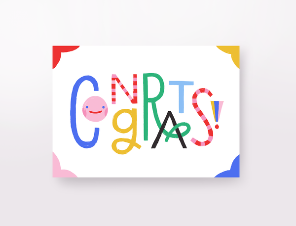 Angelope Design - Rainbow Congrats Greeting Card