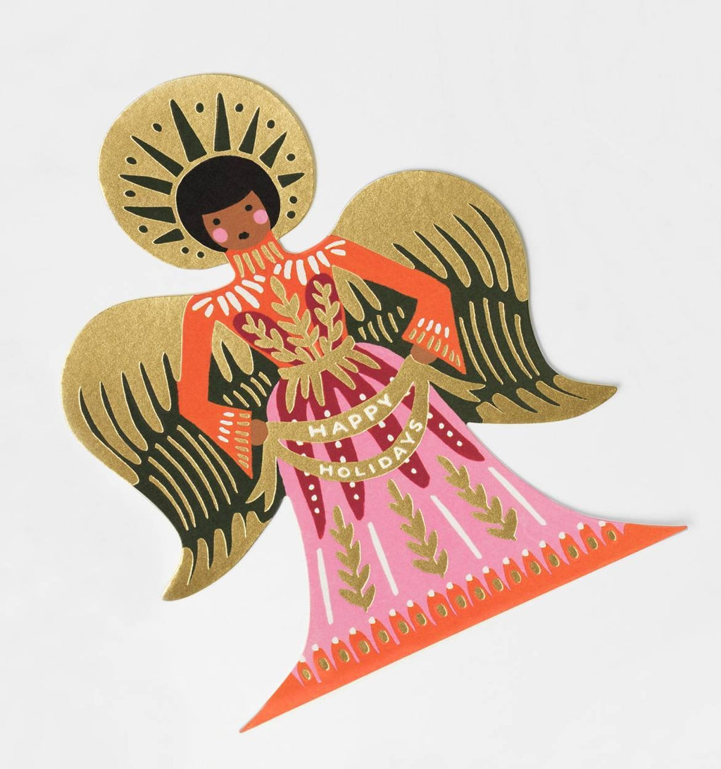 Rifle Paper Co. Happy Holidays Angel Christmas Card