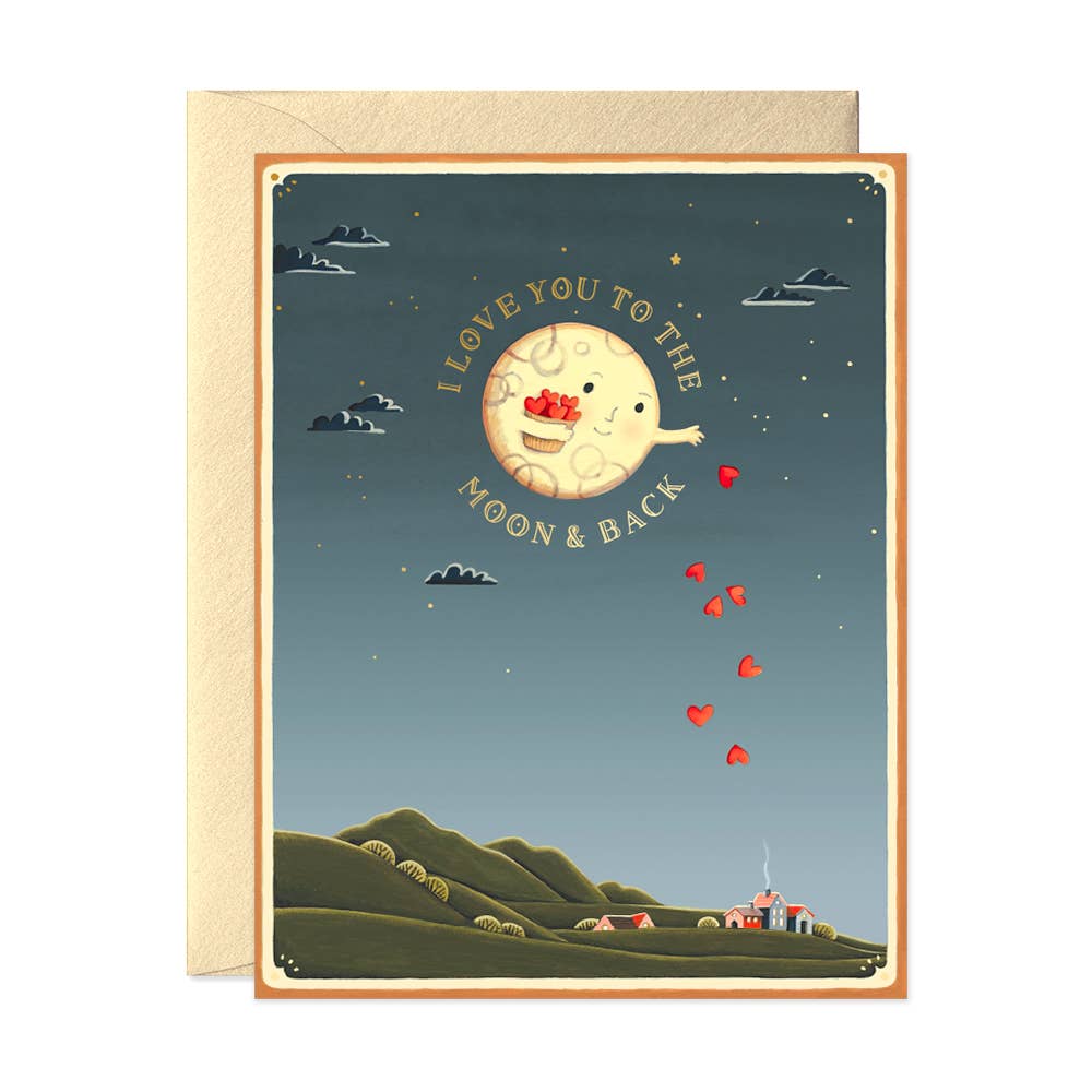 JooJoo Paper - Moon and Back Love Card