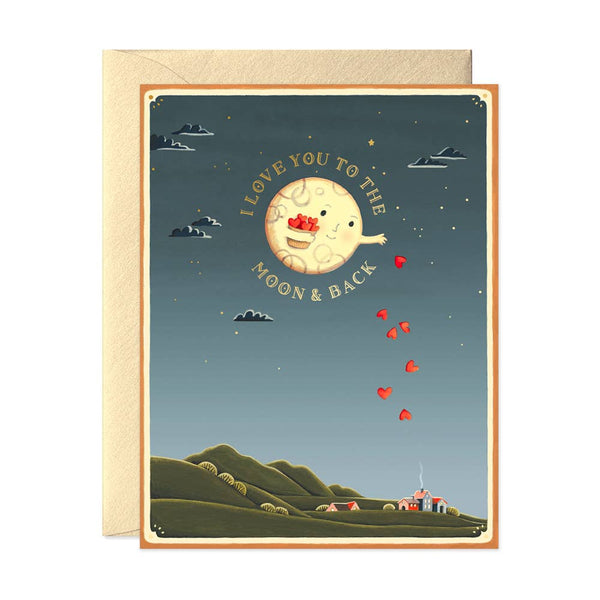 JooJoo Paper - Moon and Back Love Card