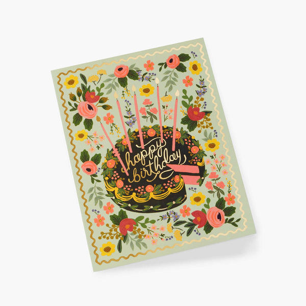 Rifle Paper Co. Floral Cake Birthday Card