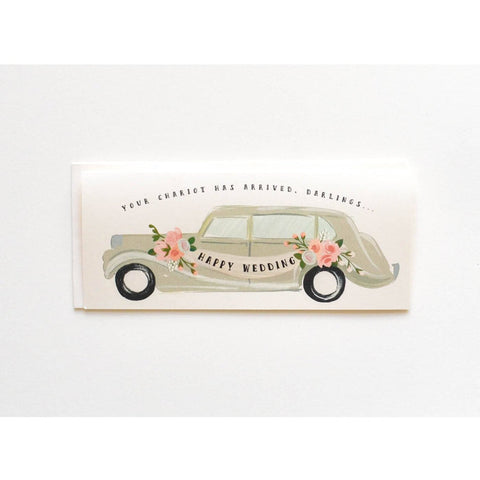 The First Snow - Happy Wedding Chariot Has Arrived Card