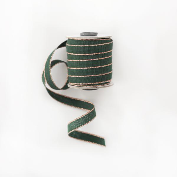 Studio Carta Drittofilo Cotton Ribbon - Cypress/Rose Gold