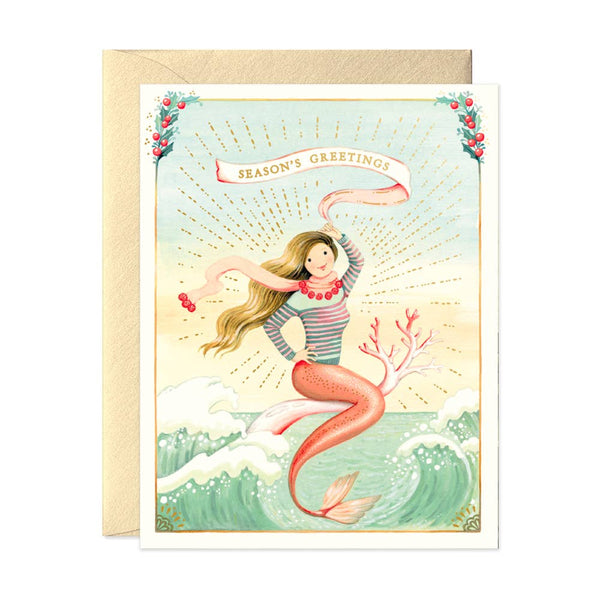 JooJoo Paper - Mermaid Holiday Christmas Card