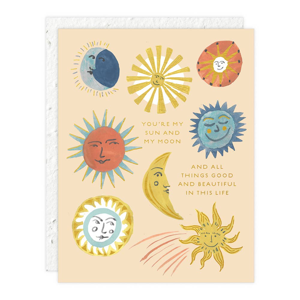 Seedlings - Sun and Moon - Love + Friendship Card