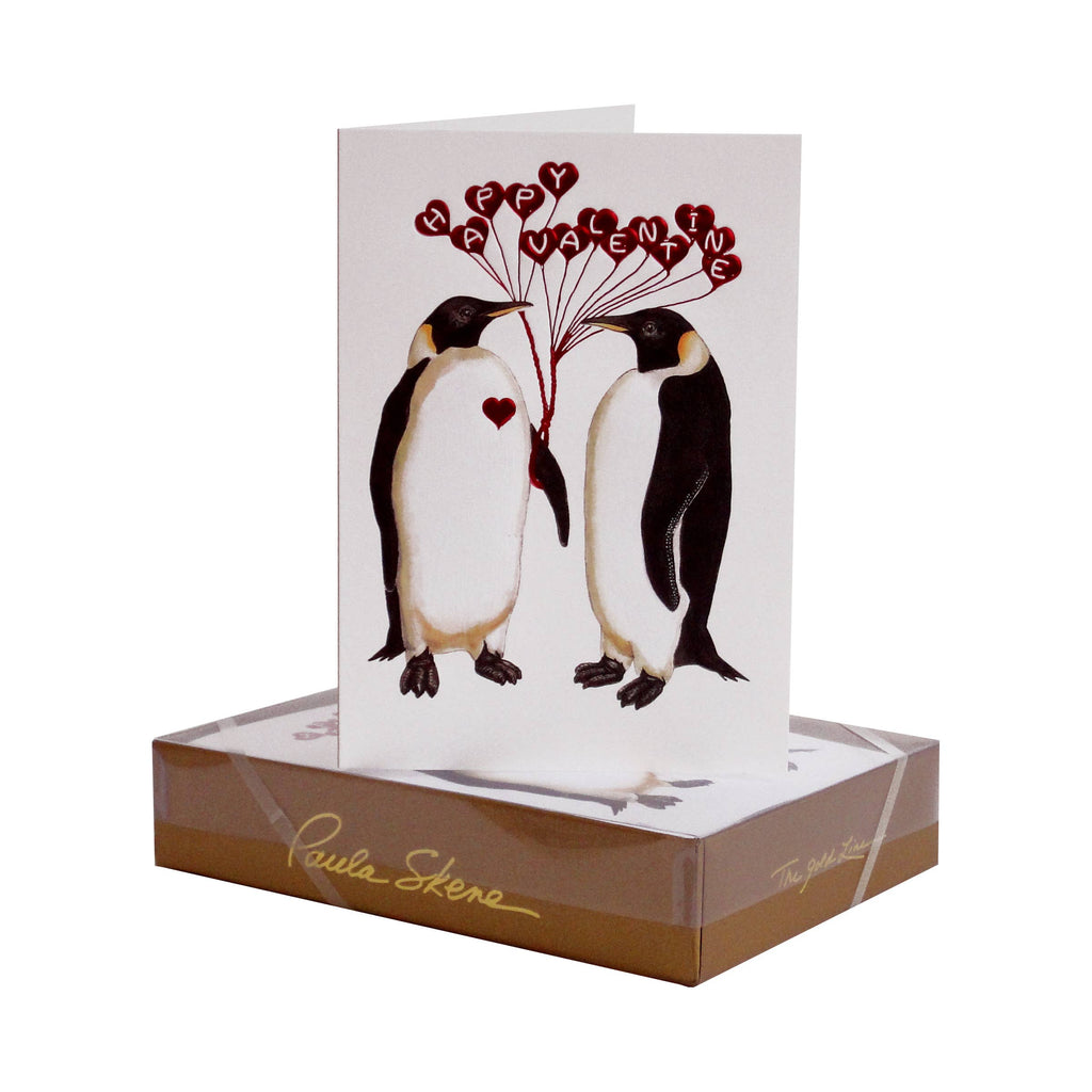 PAULA SKENE DESIGNS - Penguins Valentine Card