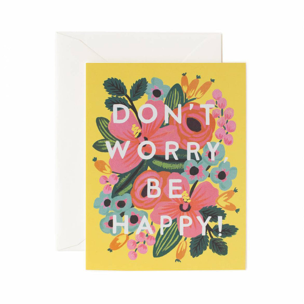Rifle Paper Co. Don't Worry Be Happy Card