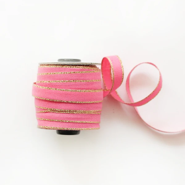 Studio Carta Drittofilo Cotton Ribbon - Fuchsia & Gold