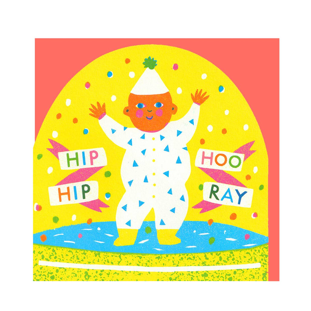 The Printed Peanut - New Baby Large Snowglobe Card