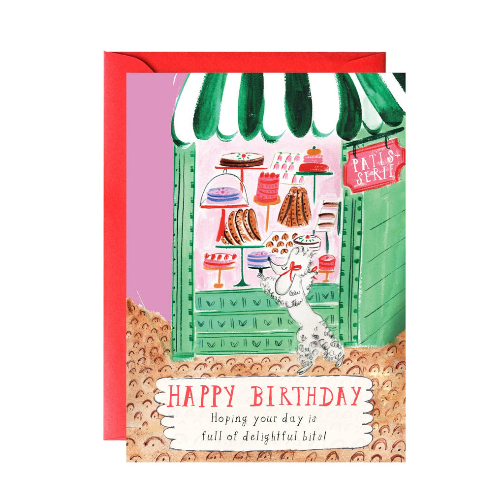 Mr. Boddington's Studio - Poodle Loves Macarons Birthday Card