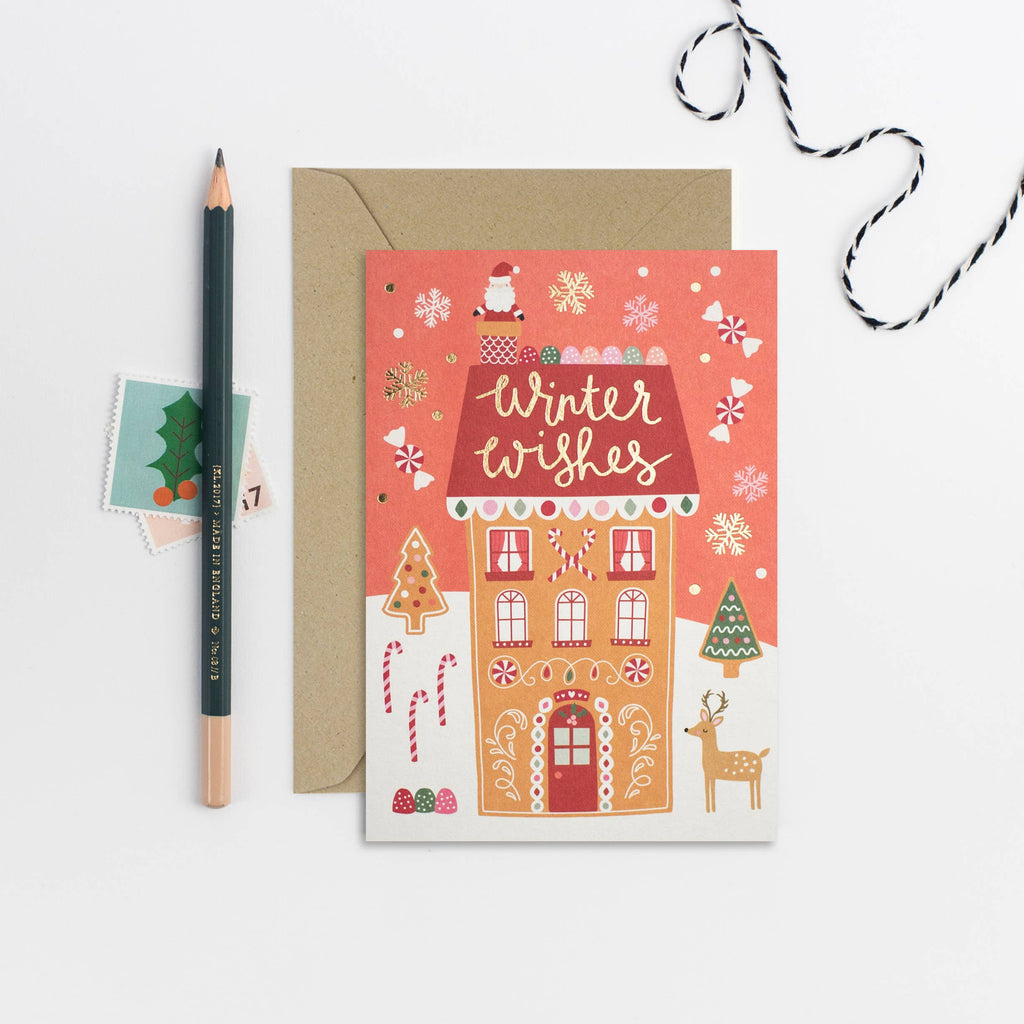 Mifkins - Gingerbread House Christmas Card