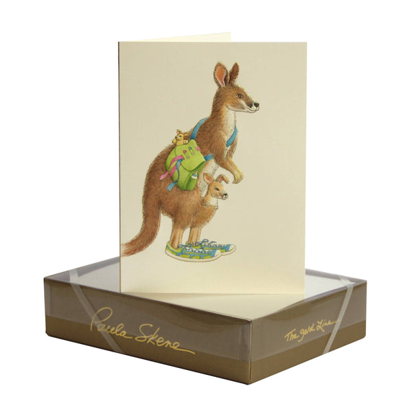 PAULA SKENE DESIGNS - Kangaroo New Baby Card