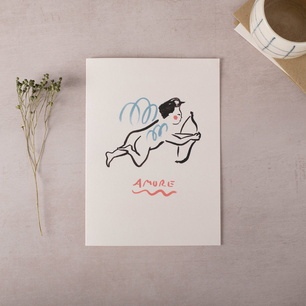 Katie Leamon - Cherub Amore Greeting Card