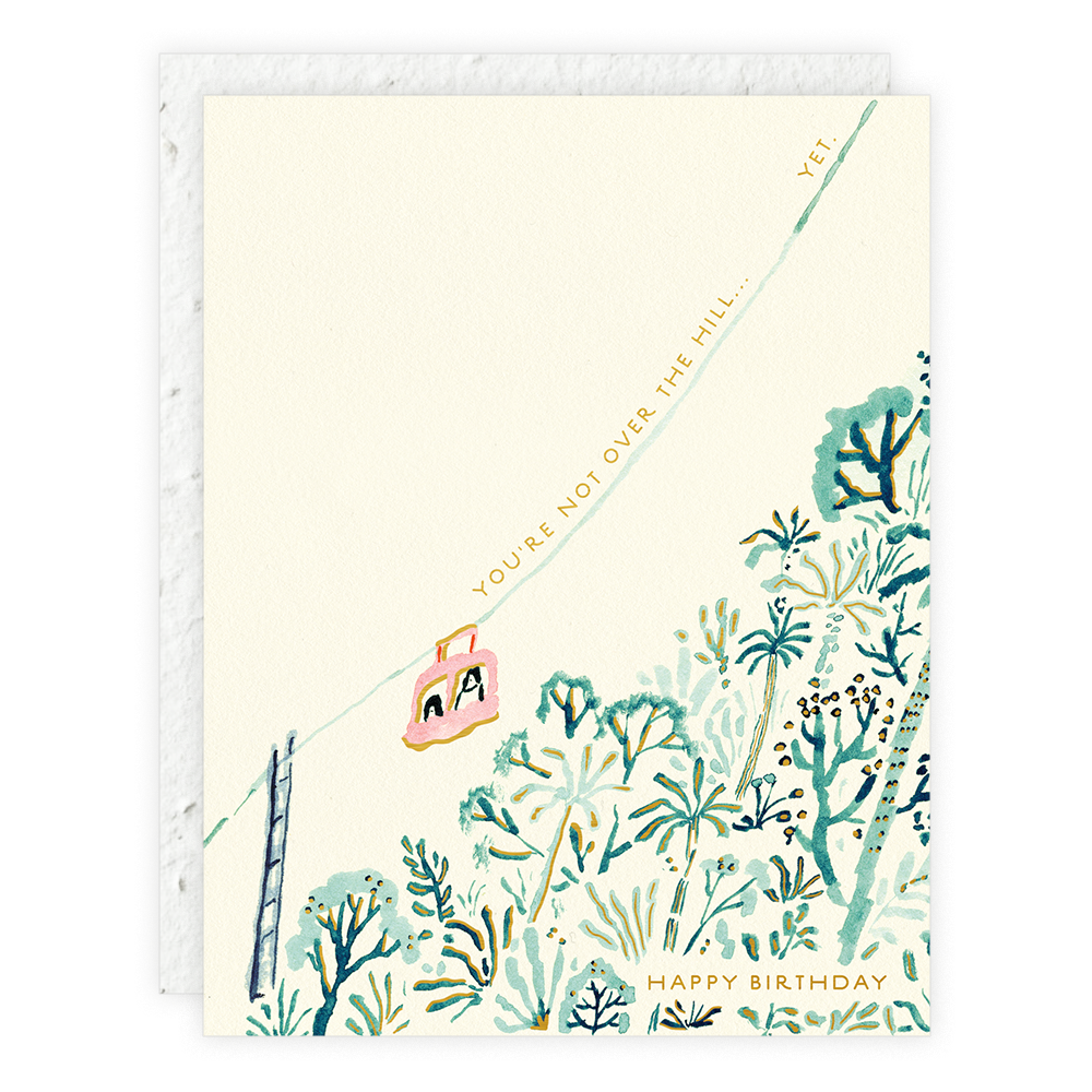 Seedlings - Over the Hill - Birthday Card