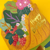 Raspberry Blossom Gardeners Birthday Card
